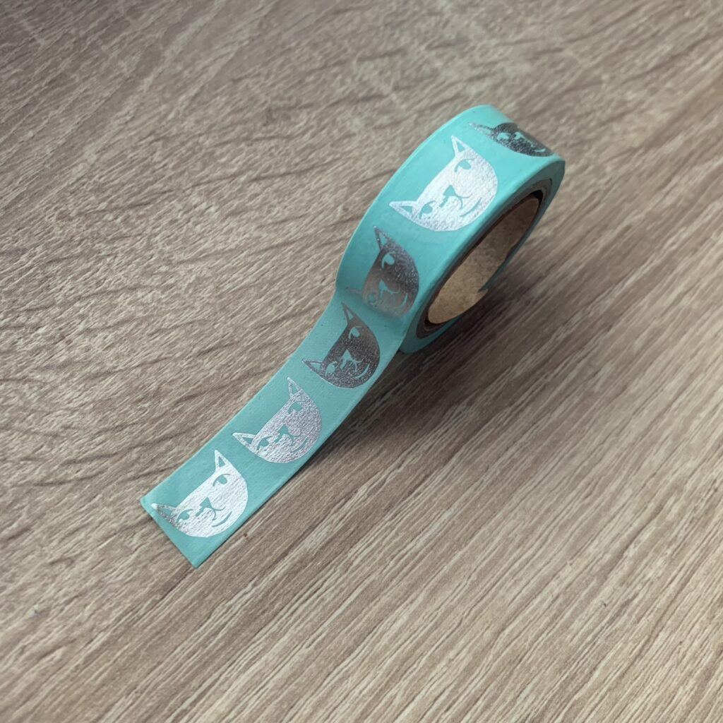 masking tape turquoise argent